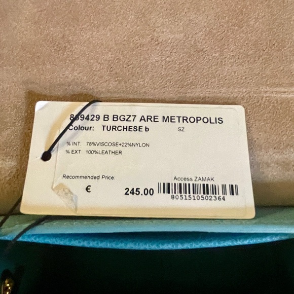 Furla Metropolis small turquoise crossbody bag- nwt - Picture 9 of 13